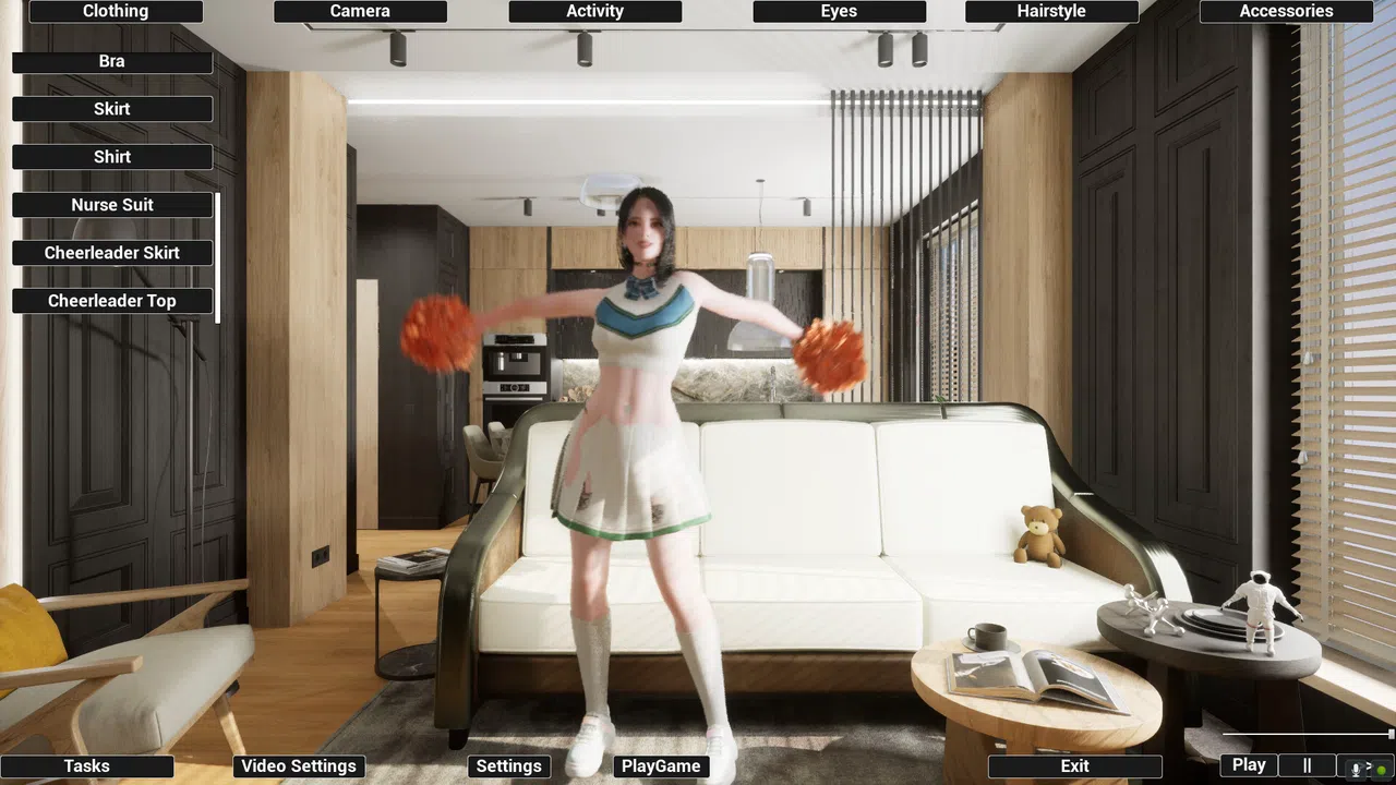 Virtual Girlfriend Lia - Cheerleader Girl Screenshot 1