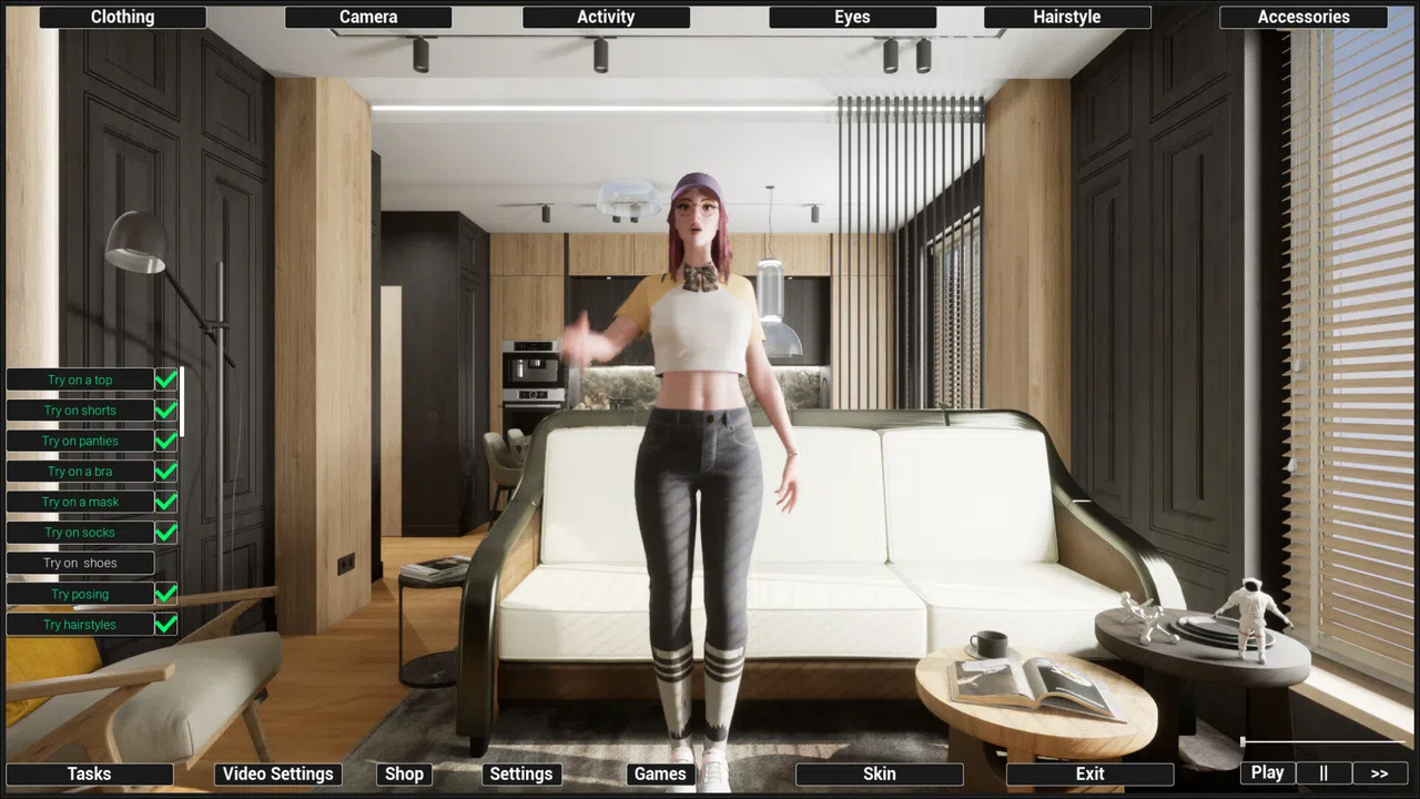 Virtual Girlfriend Lia - Home Wear Screenshot 9