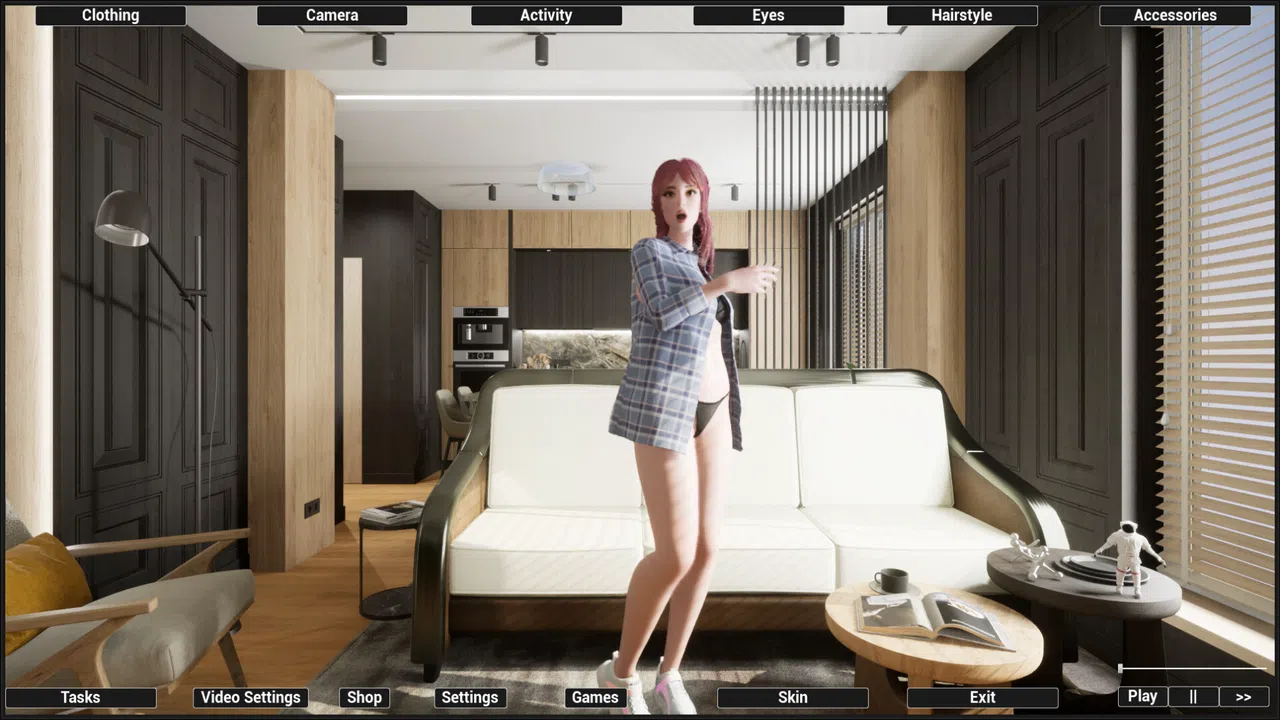 Virtual Girlfriend Lia - Home Wear Screenshot 5
