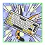 The keyboard is ablaze. icon
