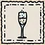 Champagne glasses icon