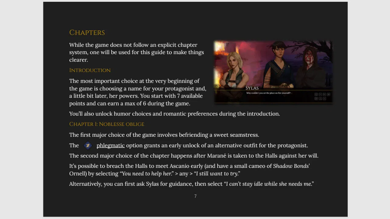 Sigh of the Abyss - Guidebook Screenshot 1