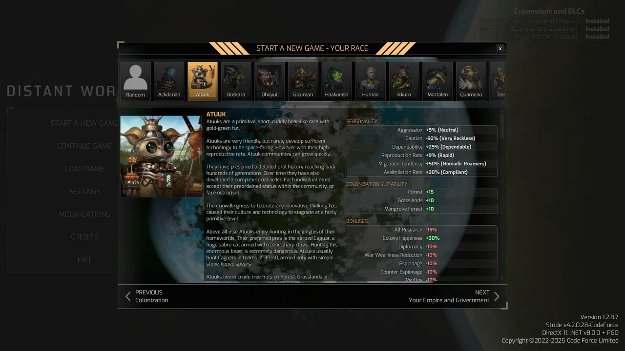 Distant Worlds 2: Factions - Atuuk and Wekkarus Screenshot 2