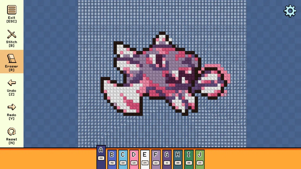 Pixel Cross Stitch - Menacing Monsters Pack Screenshot 3