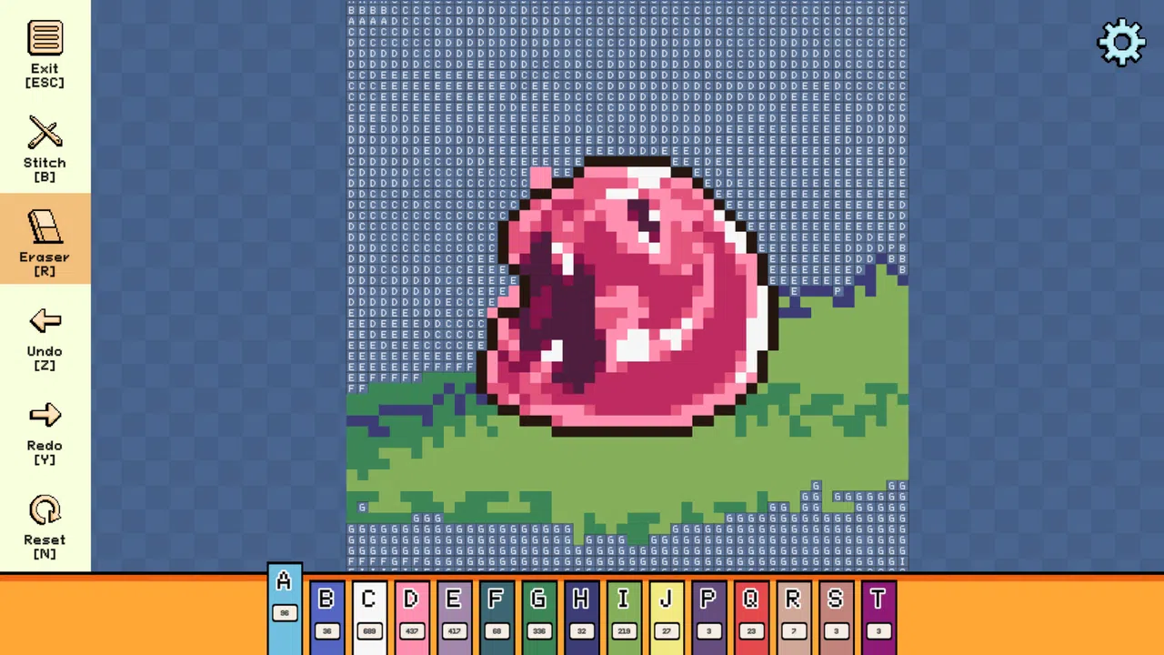 Pixel Cross Stitch - Menacing Monsters Pack Screenshot 1