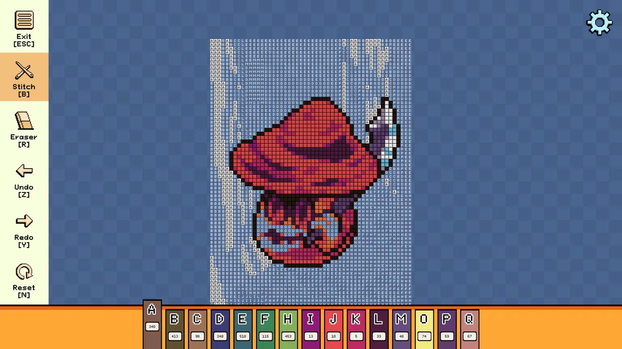 Pixel Cross Stitch - Menacing Monsters Pack 3 Screenshot 2