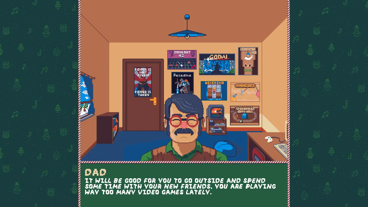 Touch Grass: A Bit-Sized Christmas Adventure Screenshot 2