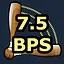 7.5 Bonks per second icon