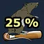 25% of progress reached icon