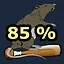 85% of progress reached icon