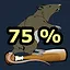 75% of progress reached icon