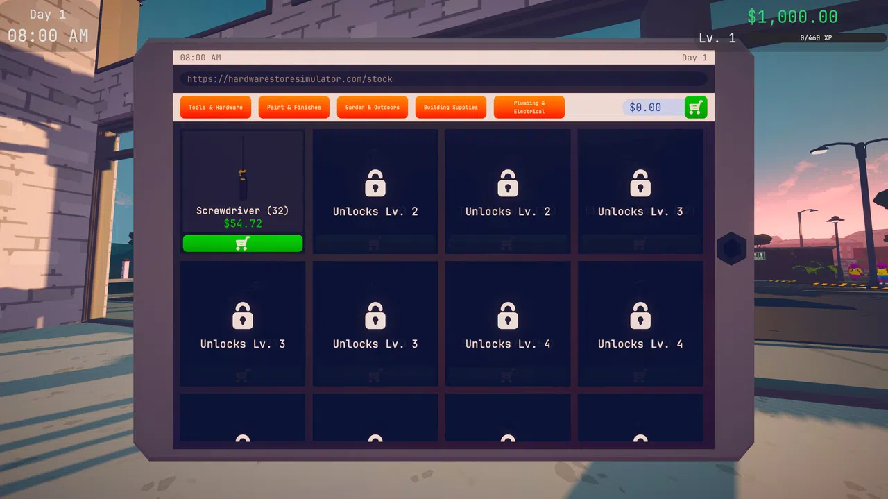 Hardware Store Simulator Demo Screenshot 2