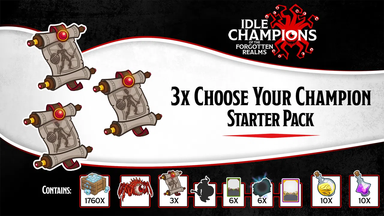 Idle Champions - 3x Choose Your Champion Starter Pack Screenshot 0