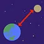 Distance between Earth and the Moon icon