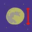 Moon diameter icon