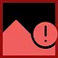 Glowing red frying pan icon