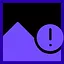 Glowing blue-violet fish icon