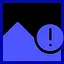Glowing blue and blue cupcakes icon