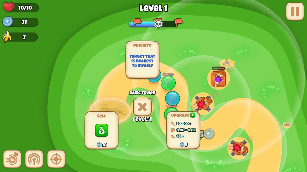 Monkey Bubble Defense Screenshot 1