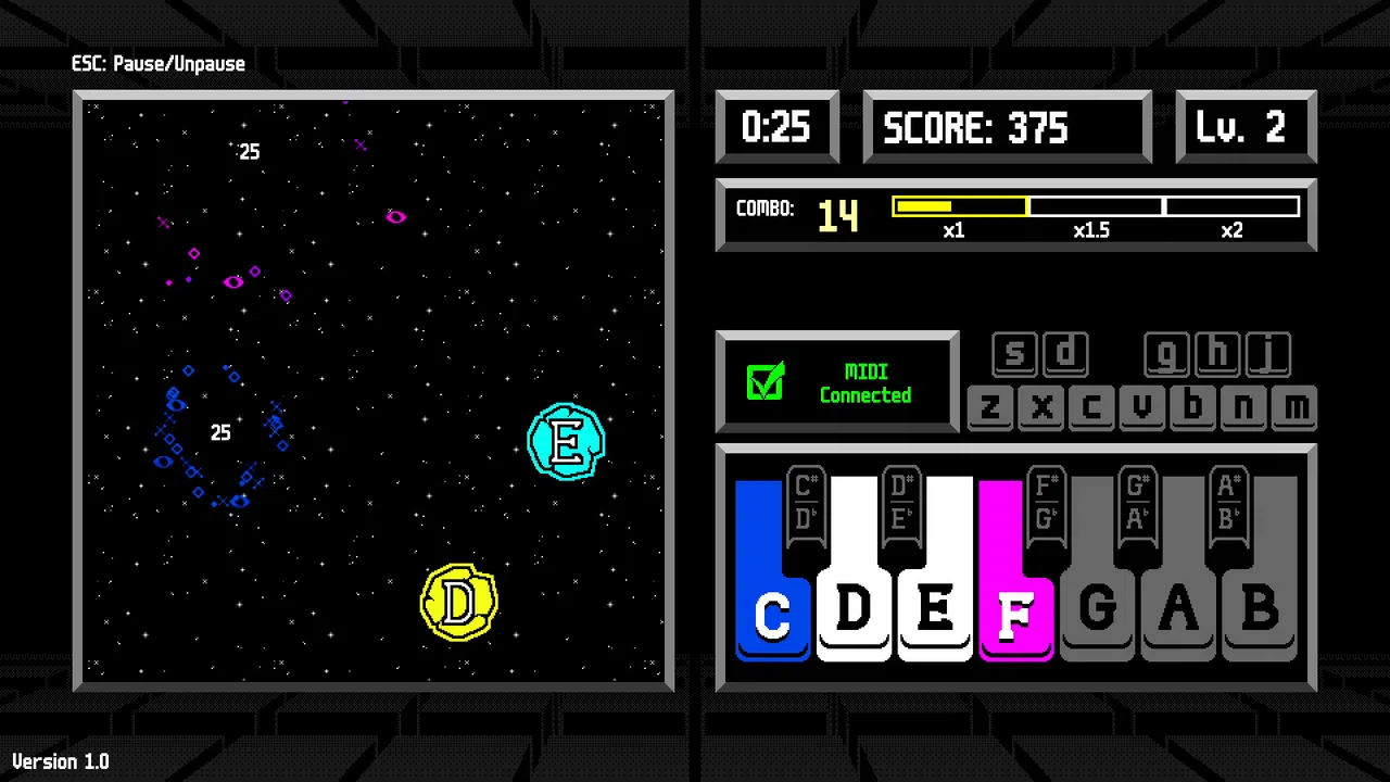 Musical Meteors Screenshot 0