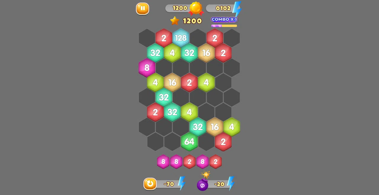 HexaMerge 2048 Screenshot 2