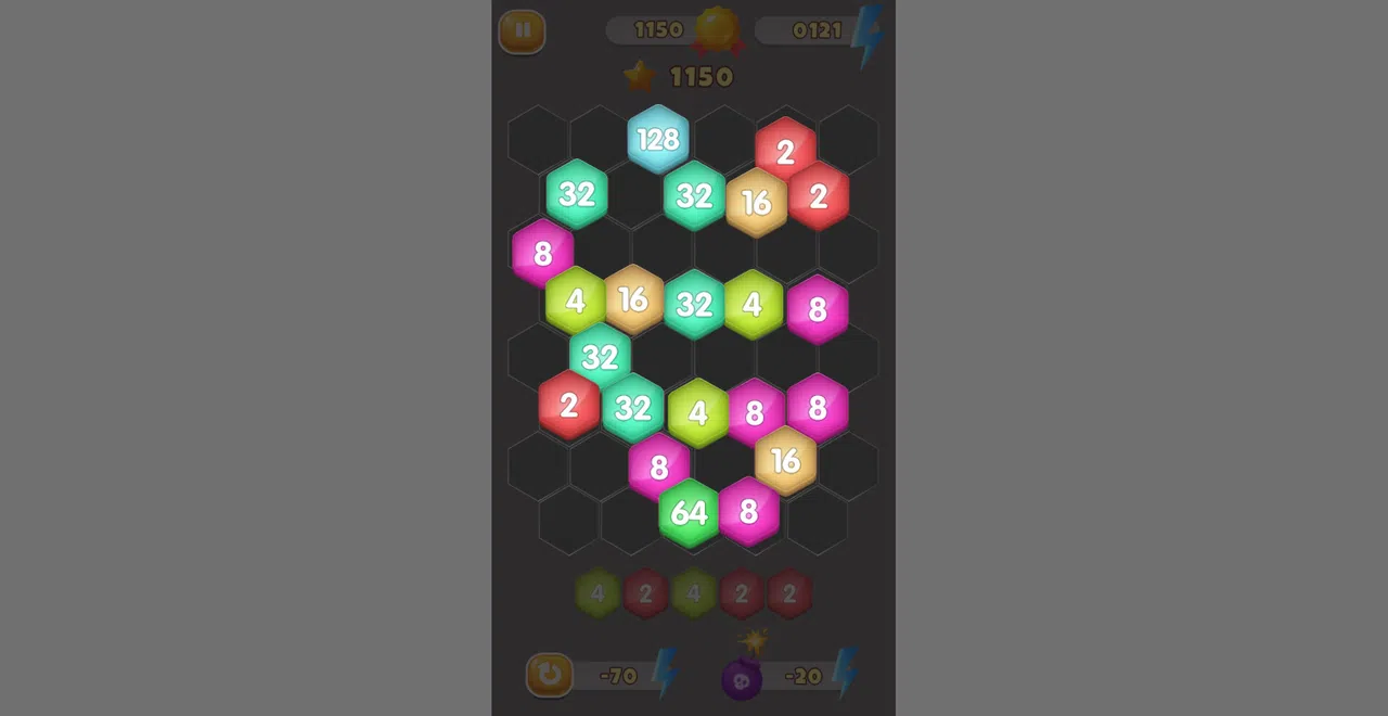 HexaMerge 2048 Screenshot 1