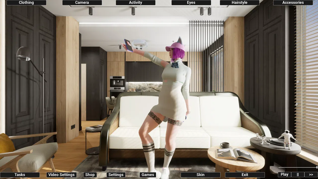 Virtual Girlfriend Lia - Teacher's Outfit Screenshot 1