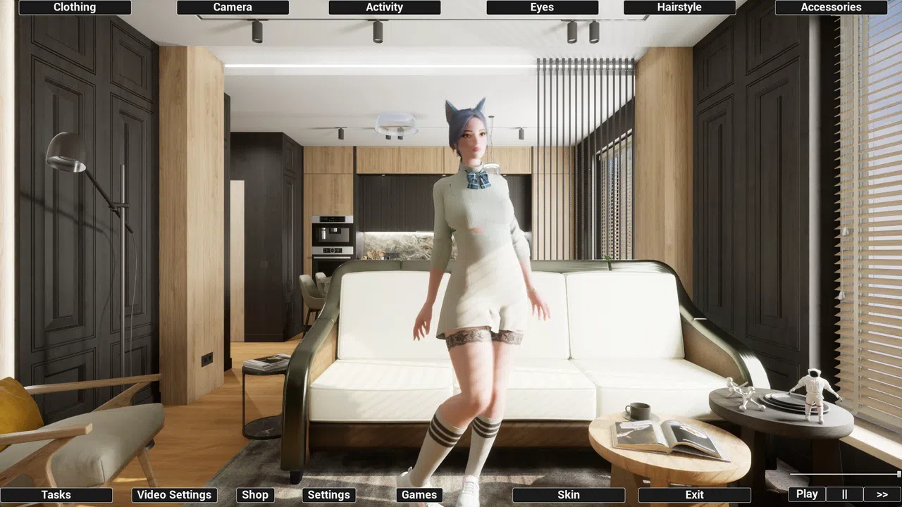 Virtual Girlfriend Lia - Teacher's Outfit Screenshot 2