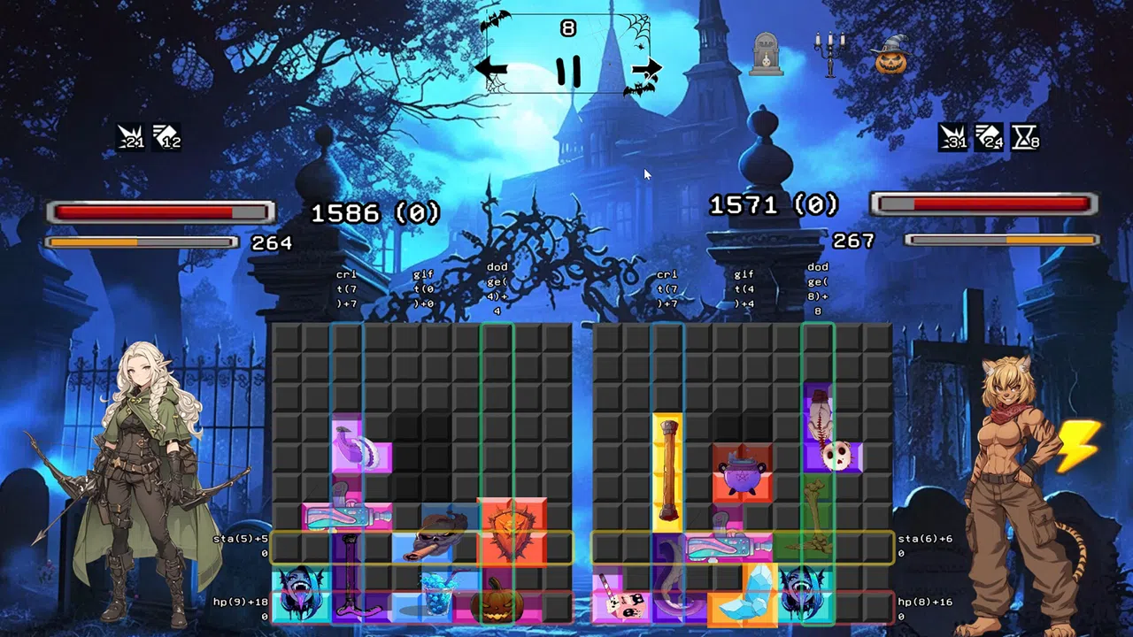 Monsters in Moonlight: Block Braw Screenshot 1