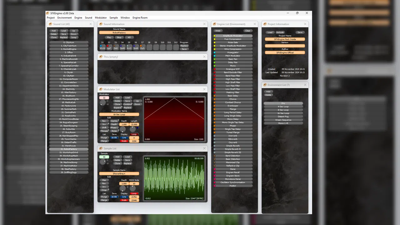 SFXEngine Sound Pack: Inside Screenshot 0