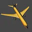 Yellow Passenger Plane icon