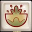 Spring mountains covered with lush vegetation icon