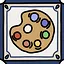 The palettes icon