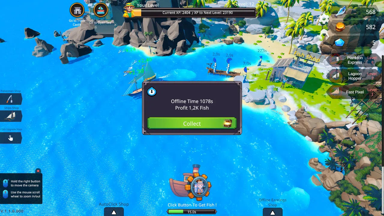 Fisher Idle Screenshot 6