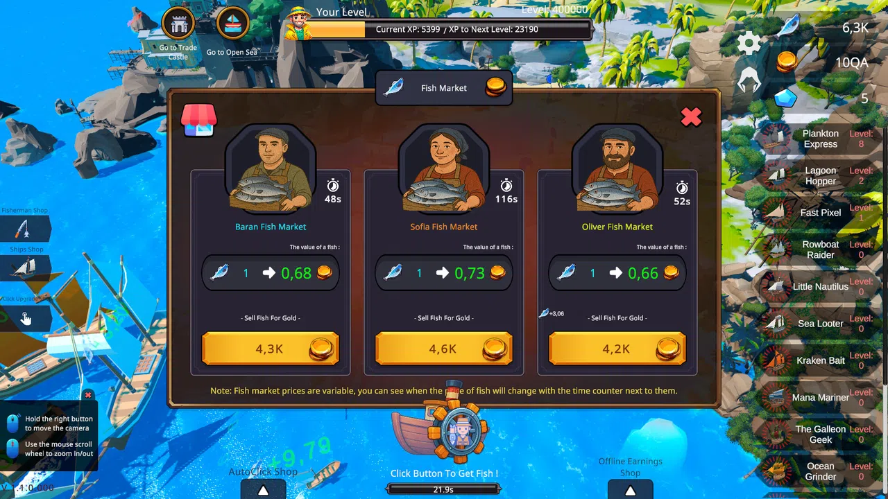 Fisher Idle Screenshot 10
