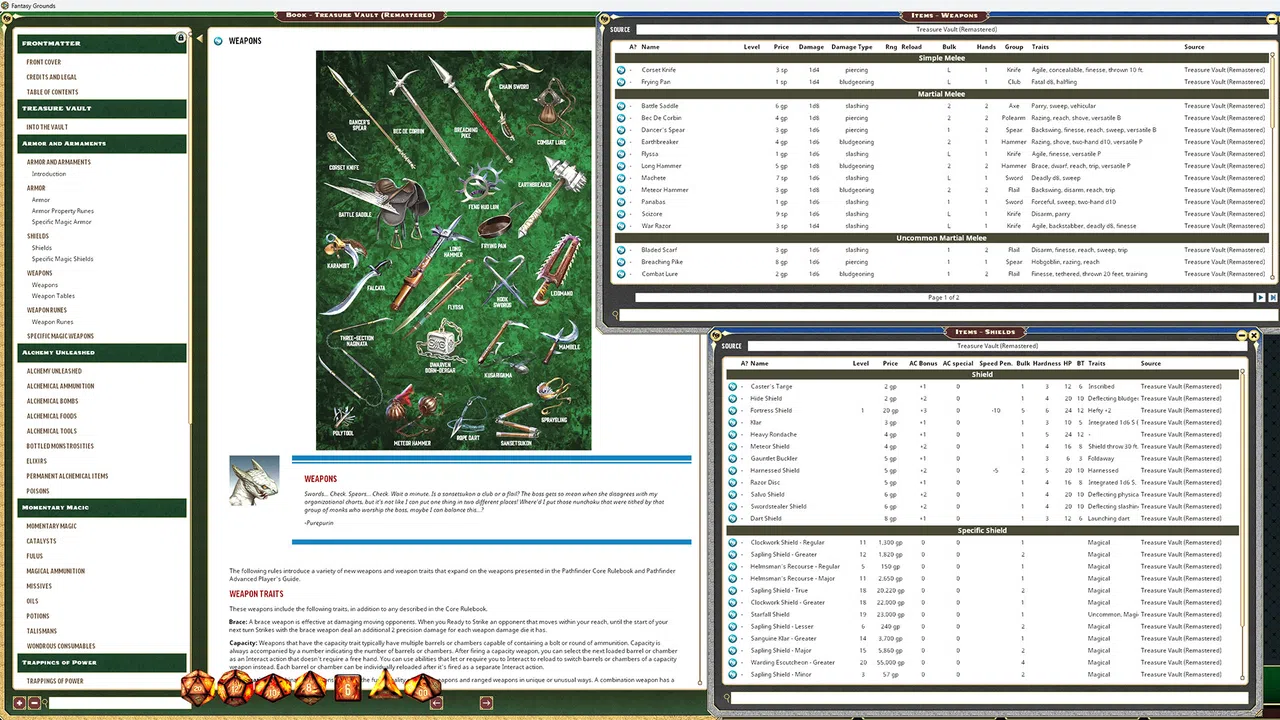 Fantasy Grounds - Pathfinder 2 RPG - Treasure Vault (Remastered) Screenshot 1