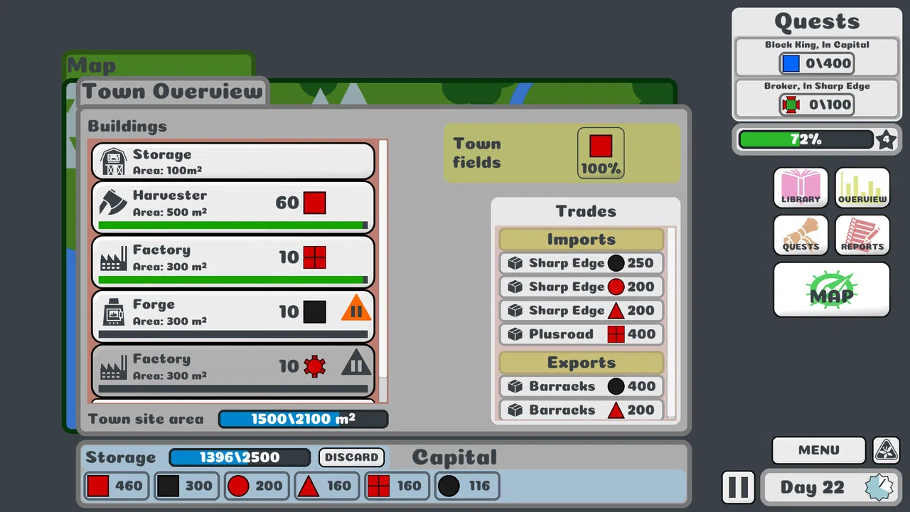 Block King Demands Red Squares Screenshot 1