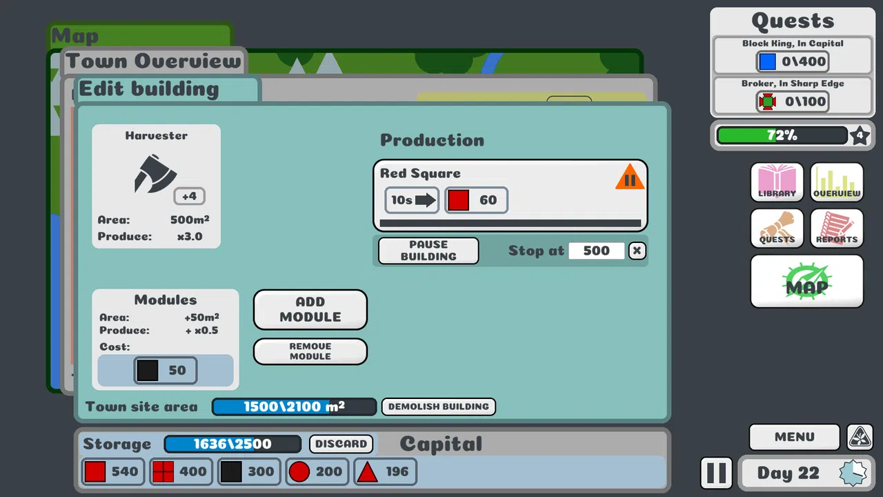 Block King Demands Red Squares Screenshot 4