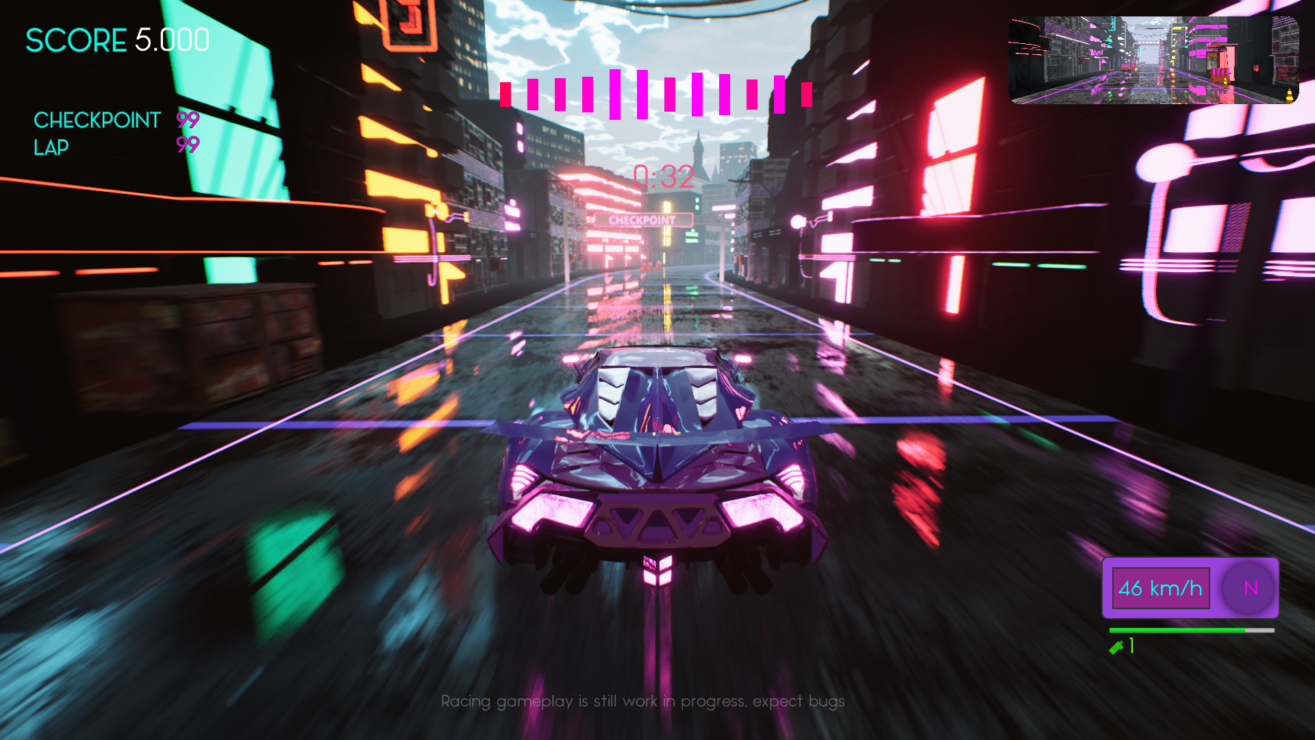 Rhythmic Retro Racer Screenshot 1