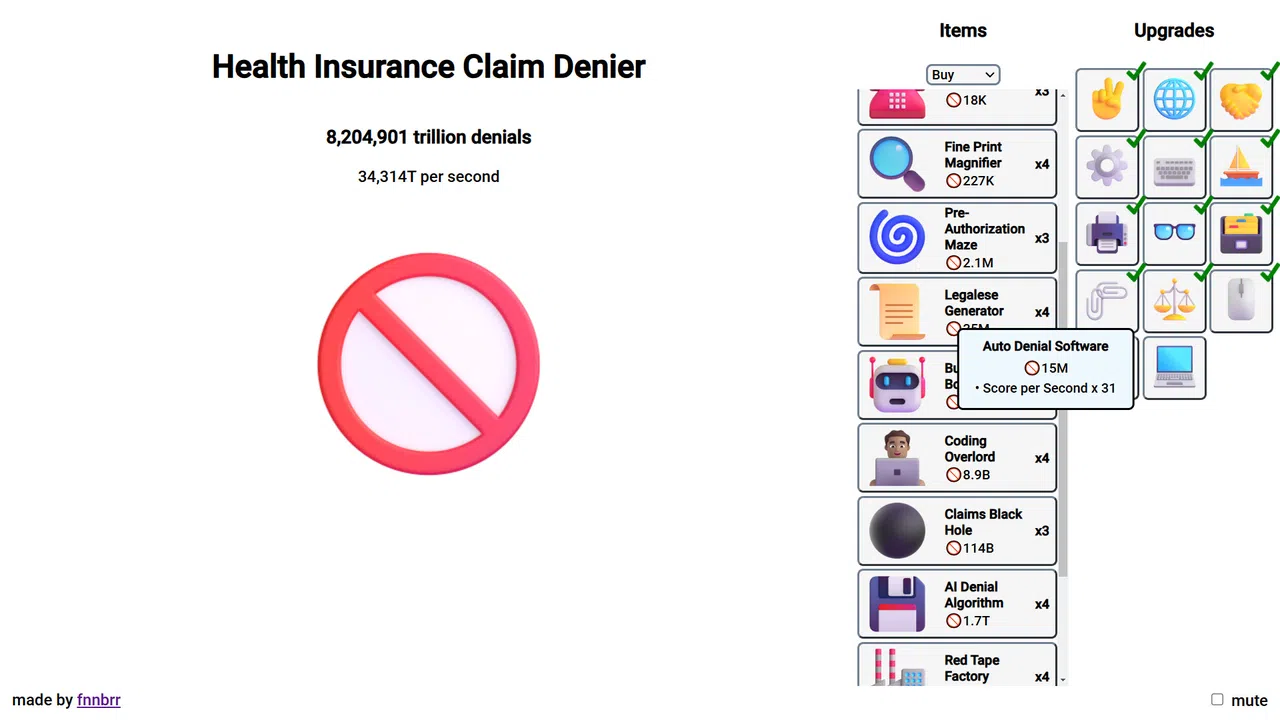 Health Insurance Claim Denier Screenshot 1