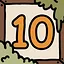 Ten skulls icon