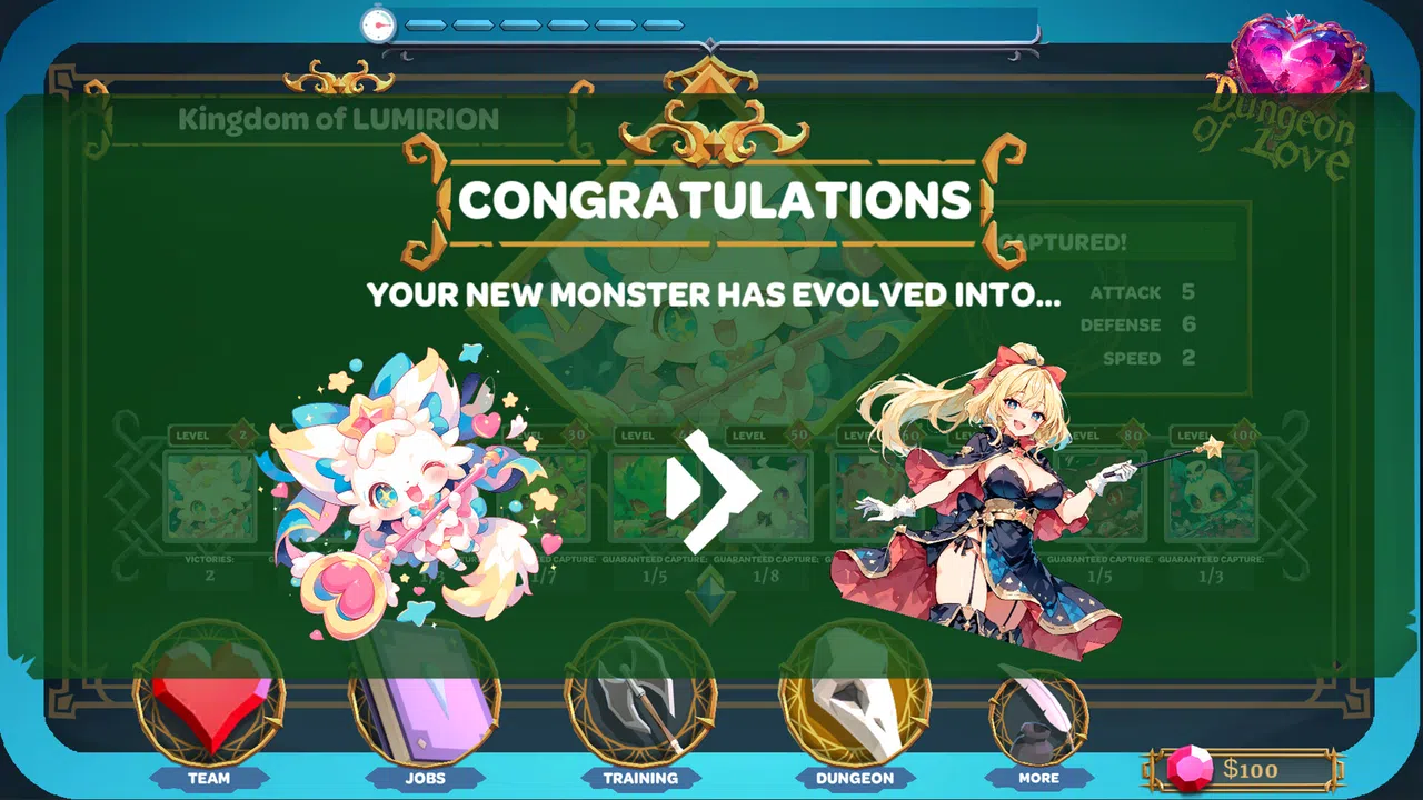 DUNGEON OF LOVE: Catch Monsters Screenshot 3