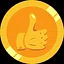 Golden thumb icon