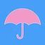 The pink umbrella icon
