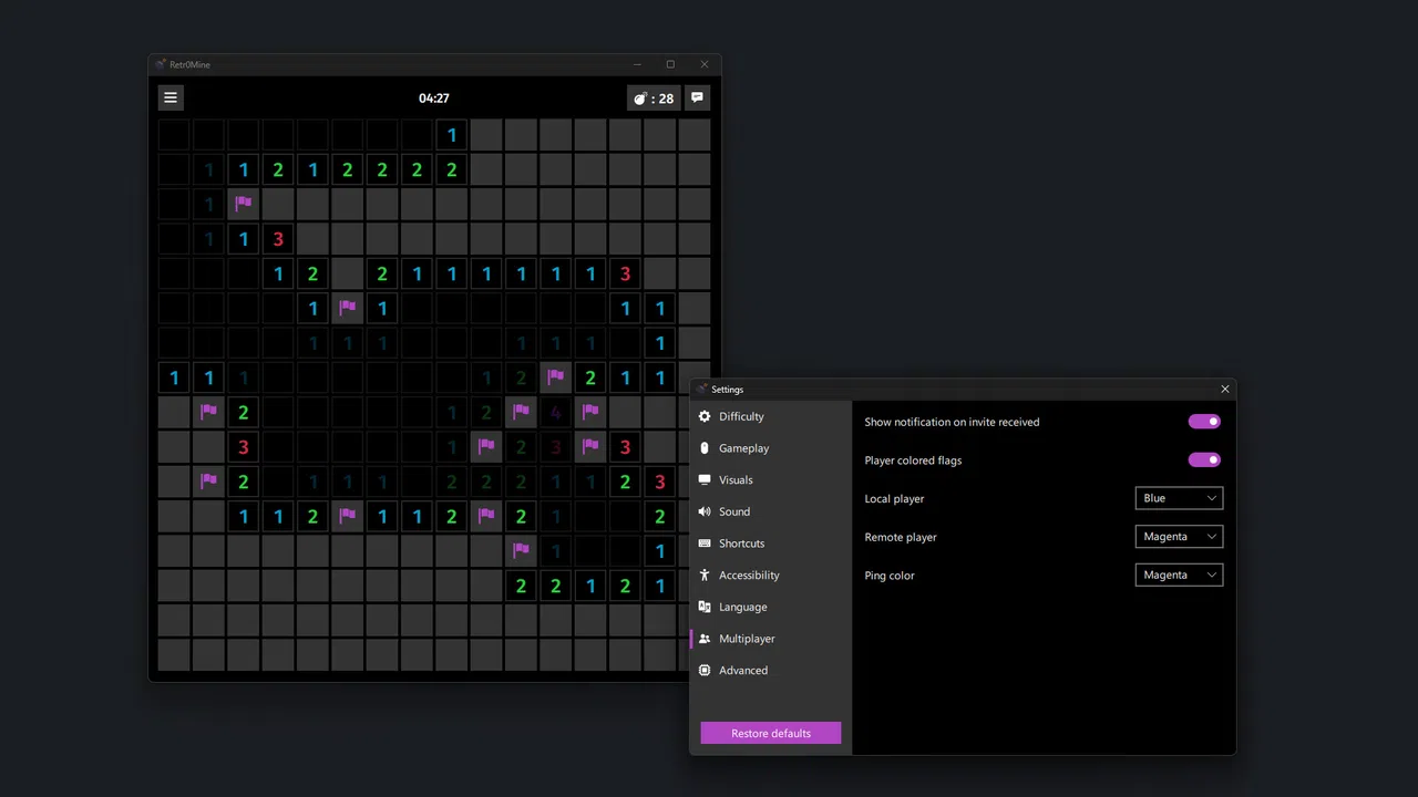 Retr0Mine Screenshot 2