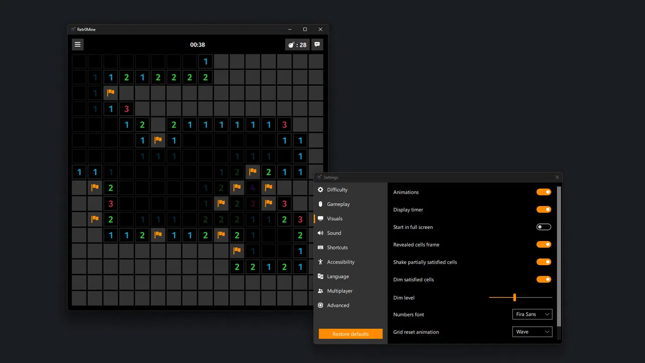 Retr0Mine Screenshot 0