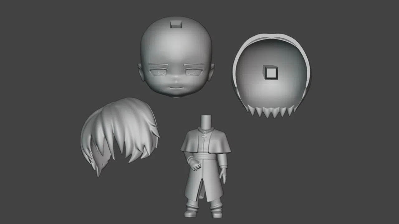 Tentacles Party With Nuns-Chibi 3D high poly(Benson) Screenshot 1