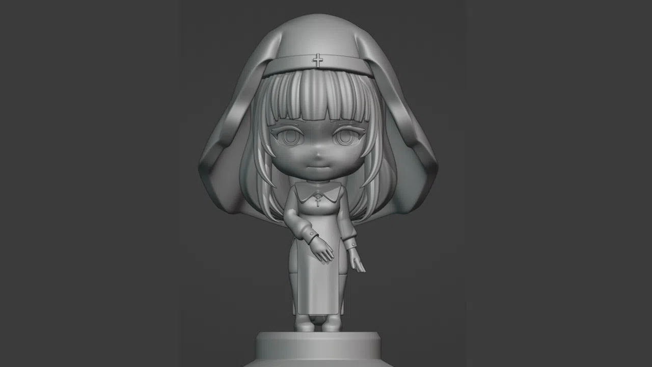 Tentacles Party With Nuns-Chibi 3D high poly(Betsy) Screenshot 0