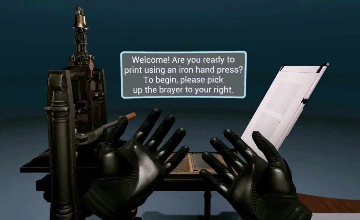 19th-century Printing Press Experience VR Screenshot 2