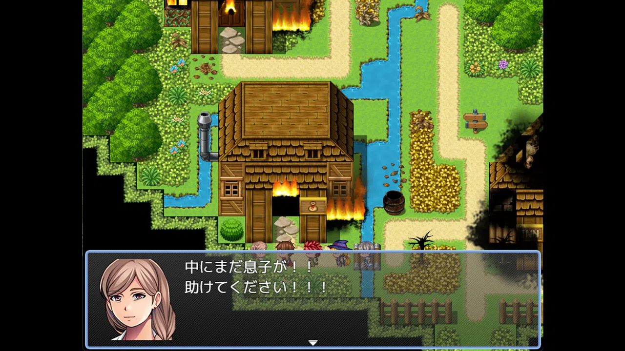 RPG Maker MZ - We are burning tile and character set Screenshot 1